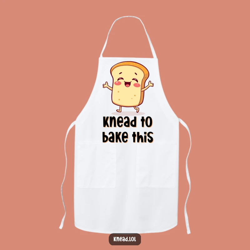 Funny Bread Roll Apron: Giggling Baker Character, Kitchen Fun Gift