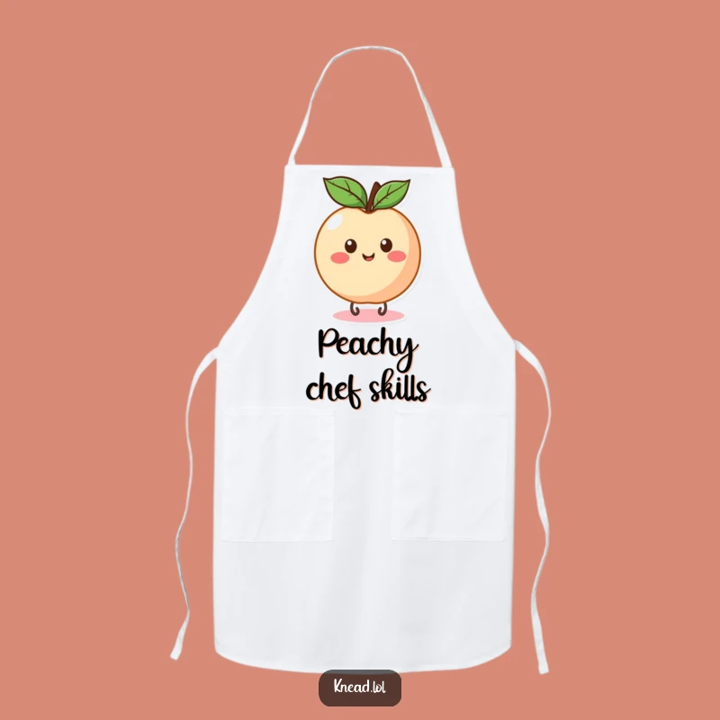 Funny Peach Bounce Apron: Kitchen Joy, Perfect Chef's Gift!