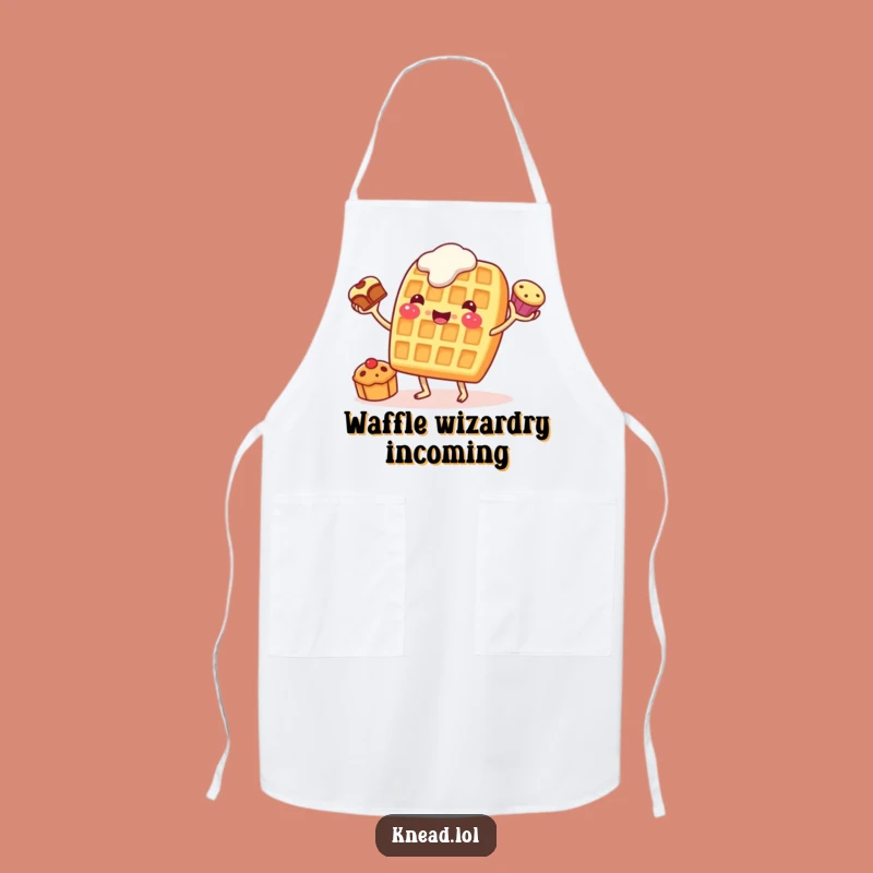 Funny Waffle Juggling Apron: Kitchen Fun, Perfect Baker's Gift!