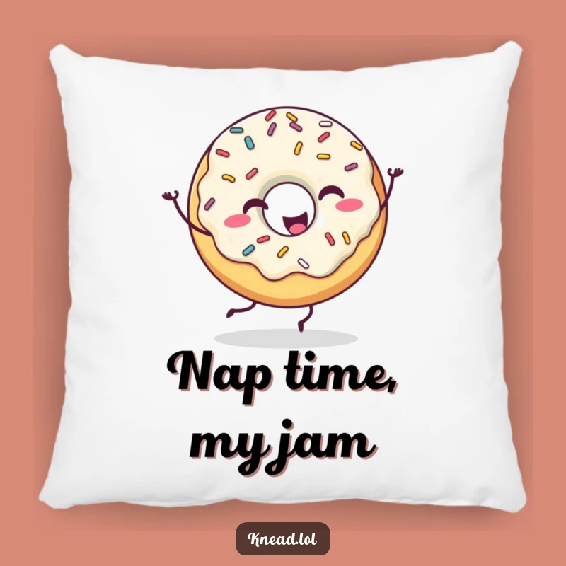 Funny Happy Donut Pillow: Cozy Dancing Cushion, Perfect Humorous Comfort Gift