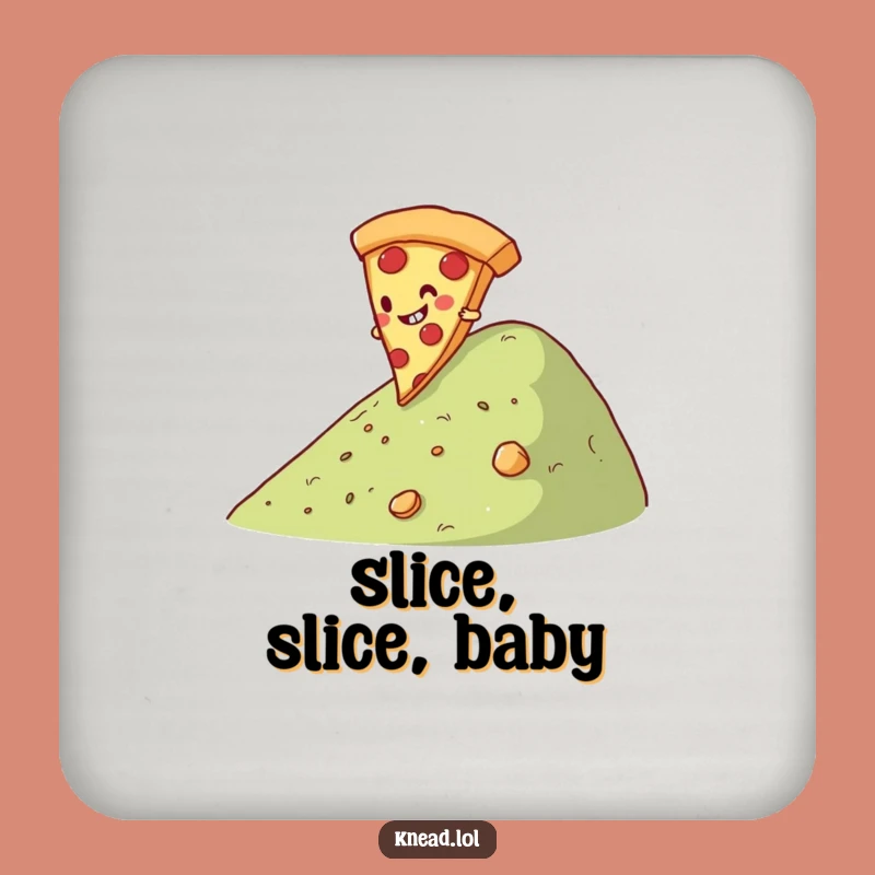 Funny Pizza Slice Drink Coaster: Rolling Protection, Perfect Humorous Table Gift
