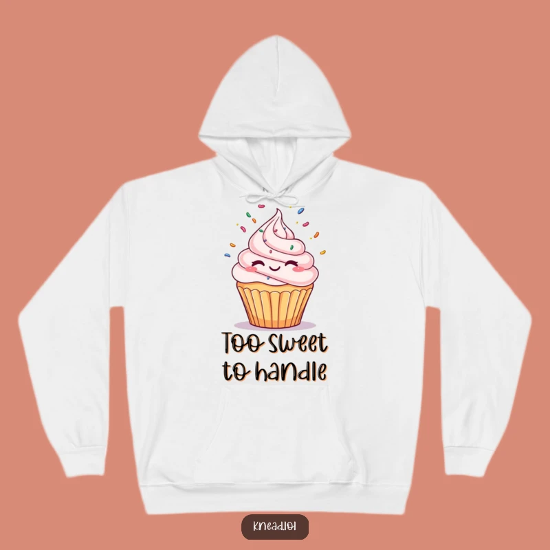 Funny Winking Cupcake Hoodie: Cozy Dessert Character, Perfect Warm Humorous Gift