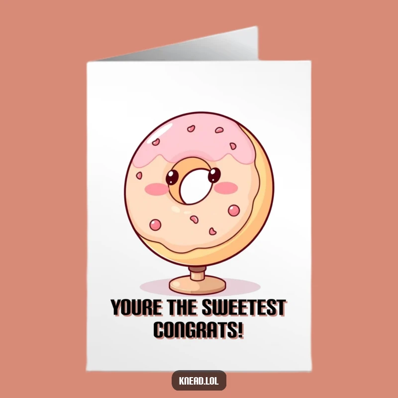 Free Printable Congrats Card: Spinning Donut, A Sweet Downloadable Gift for Achievements