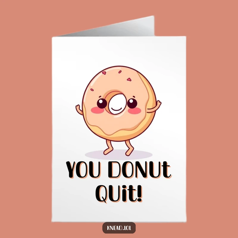 Free Printable Donut Card: Dancing Dessert for Your Congratulations Downloadable