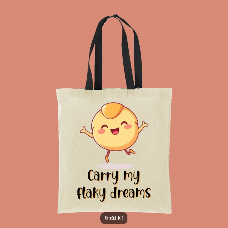 Funny Croissant Legs Tote Bag: Joyful Pastry Design, Practical and Humorous Shopping Companion