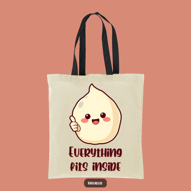 Funny Puffy Pastry Tote Bag: Cheerful Thumbs Up Design, Practical Humorous Accessory